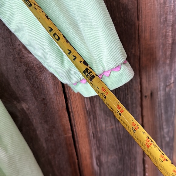 Marmelloto Light Green Smocked Birthday Dress- Corduroy Long Sleeve- Girls 6 - Picture 5 of 12